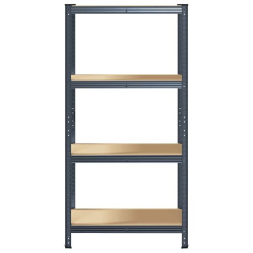 4-Layer Storage Shelf Anthracite Steel Engineered Wood - Image 4