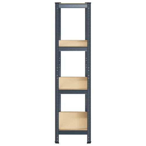 4-Layer Storage Shelf Anthracite Steel Engineered Wood - Image 5