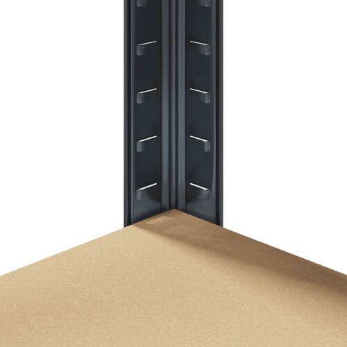 5-Layer Corner Shelf Anthracite Steel Engineered Wood - Image 10
