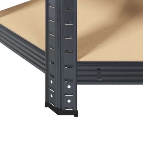 5-Layer Corner Shelf Anthracite Steel Engineered Wood - Image 11