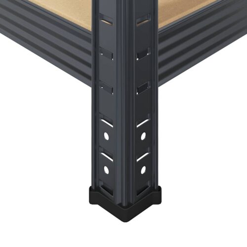 5-Layer Storage Shelves 2pcs Anthracite Steel Engineered Wood - Image 11