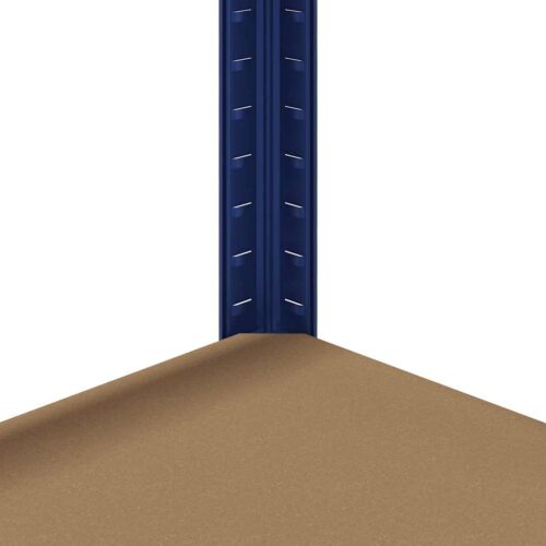 5-Layer Storage Shelves 2pcs Blue Steel Engineered Wood - Image 9