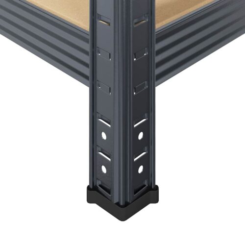 5-Layer Storage Shelves 2pcs Anthracite Steel Engineered Wood - Image 11