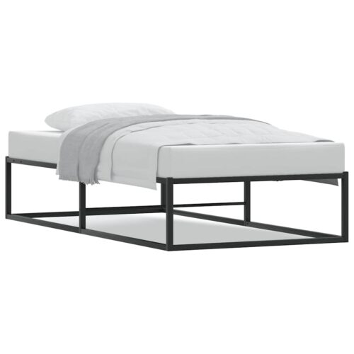 Bed Frame Black 92x187cm Single Metal - Image 2