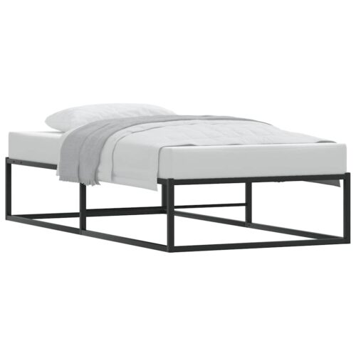 Bed Frame Black 92x187cm Single Metal - Image 3