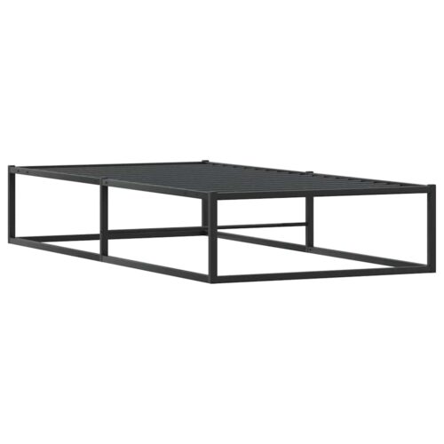 Bed Frame Black 92x187cm Single Metal - Image 4