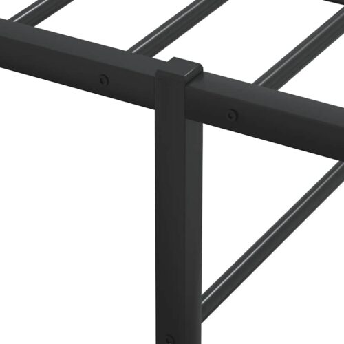Bed Frame Black 92x187cm Single Metal - Image 8