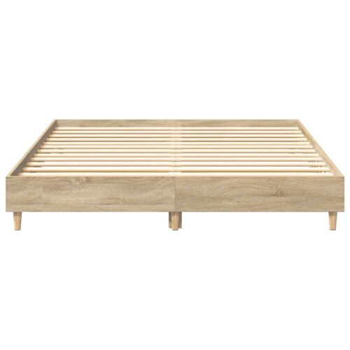 Bed Frame No Mattress Sonoma Oak 150x200cm Engineered Wood - Image 5