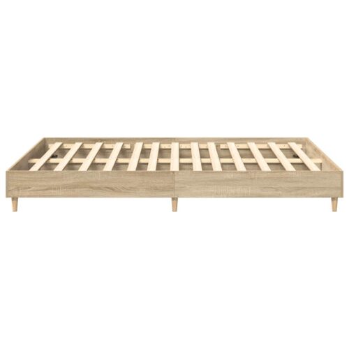 Bed Frame No Mattress Sonoma Oak 150x200cm Engineered Wood - Image 6