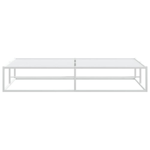 Bed Frame White 183x203cm King Metal - Image 5