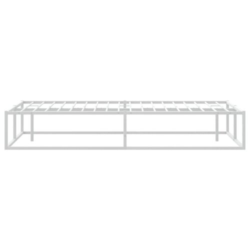Bed Frame White 183x203cm King Metal - Image 6
