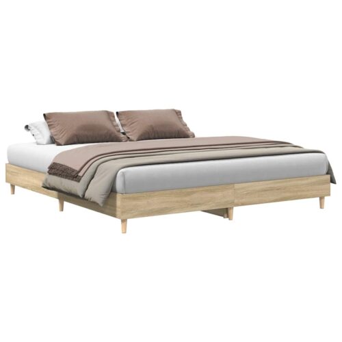 Bed Frame Sonoma Oak 180x200cm Engineered Wood - Image 2