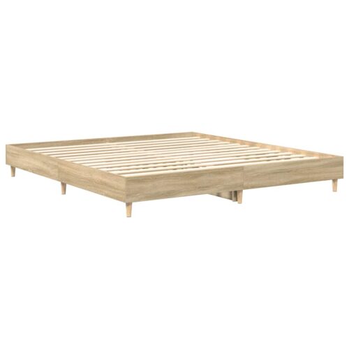 Bed Frame Sonoma Oak 180x200cm Engineered Wood - Image 4