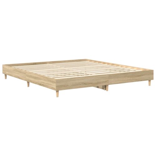 Bed Frame Sonoma Oak 180x200cm Engineered Wood - Image 7