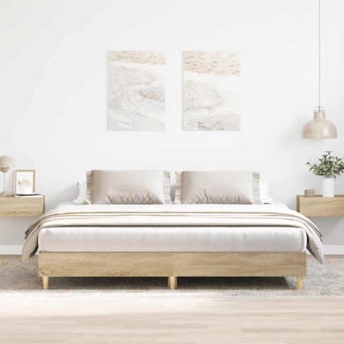 Bed Frame Sonoma Oak 180x200cm Engineered Wood - Image 10