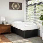Bed Frame Black 90x190cm Faux Leather