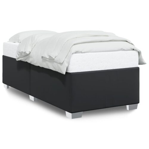 Bed Frame Black 90x190cm Faux Leather - Image 2