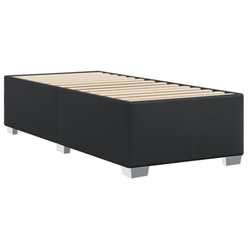 Bed Frame Black 90x190cm Faux Leather - Image 3