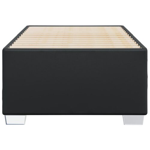 Bed Frame Black 90x190cm Faux Leather - Image 4