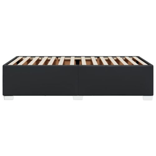 Bed Frame Black 90x190cm Faux Leather - Image 5