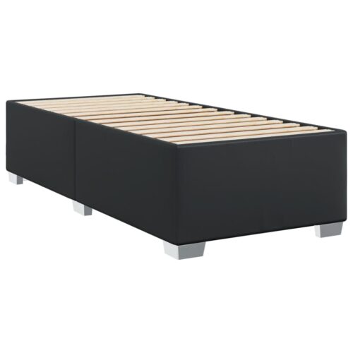Bed Frame Black 90x190cm Faux Leather - Image 6