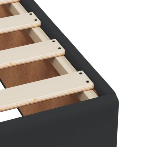Bed Frame Black 90x190cm Faux Leather - Image 7