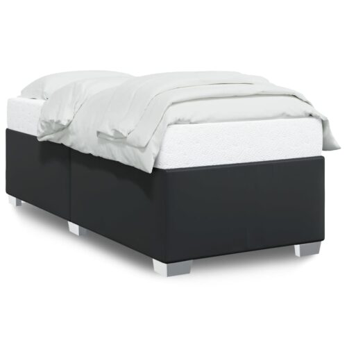 Bed Frame Black 90x190cm Faux Leather - Image 2
