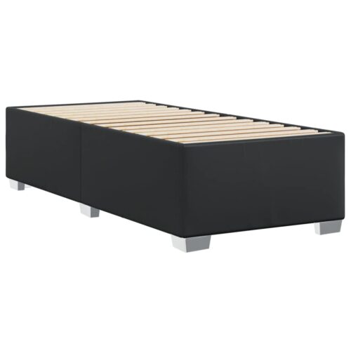 Bed Frame Black 90x190cm Faux Leather - Image 3