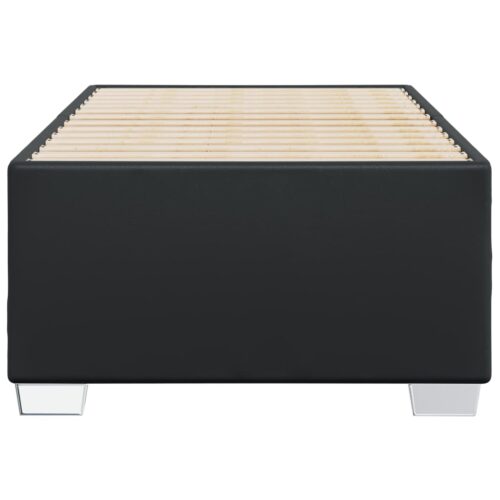 Bed Frame Black 90x190cm Faux Leather - Image 4