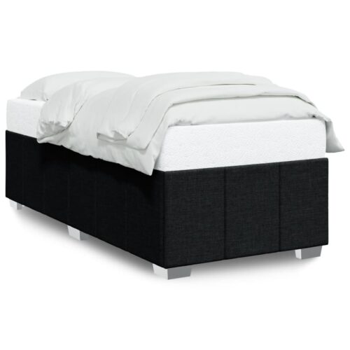 Bed Frame Black 90x190cm Fabric - Image 2