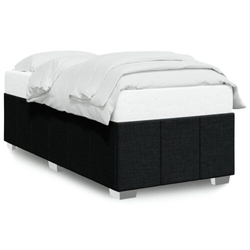Bed Frame Black 90x190cm Fabric - Image 2