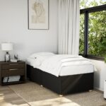 Bed Frame Black King Single Fabric