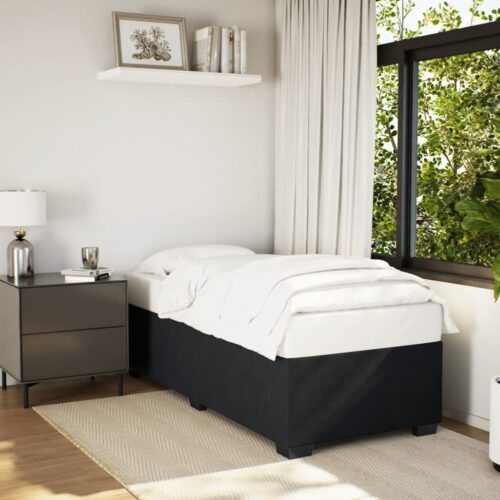 Bed Frame Black King Single Velvet