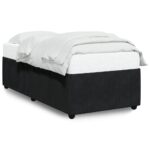 Bed Frame Black King Single Velvet