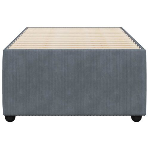 Bed Frame Dark Grey King Single Velvet - Image 4