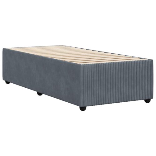 Bed Frame Dark Grey King Single Velvet - Image 6