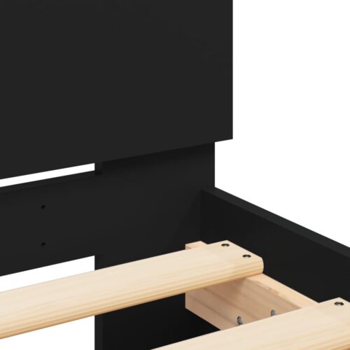 Bed Frame Black 150x200cm - Image 8