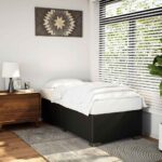 Bed Frame Black King Single Faux Leather