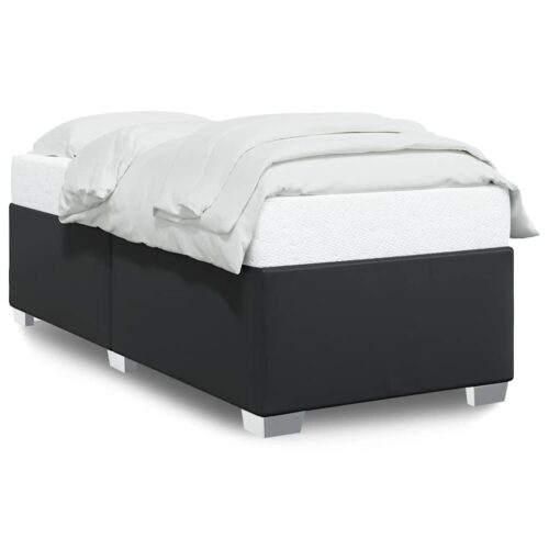 Bed Frame Black King Single Faux Leather - Image 2