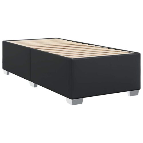 Bed Frame Black King Single Faux Leather - Image 3