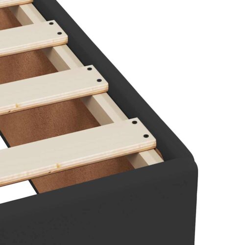 Bed Frame Black King Single Faux Leather - Image 7
