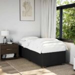 Bed Frame Black King Single Fabric