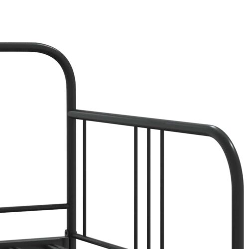 Daybed with Trundle Black 92x187cm Single Metal - Image 10