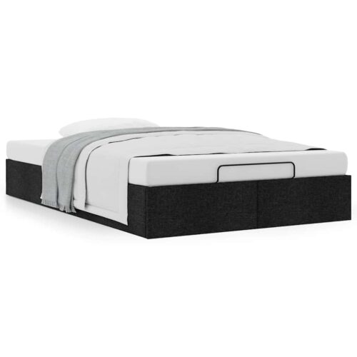 Ottoman Storage Bed Frame Black King Single Fabric - Image 4