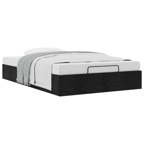 Ottoman Storage Bed Frame Black King Single Fabric - Image 5