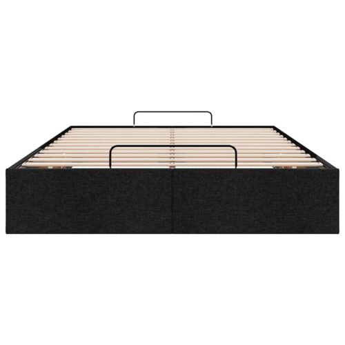 Ottoman Storage Bed Frame Black King Single Fabric - Image 7