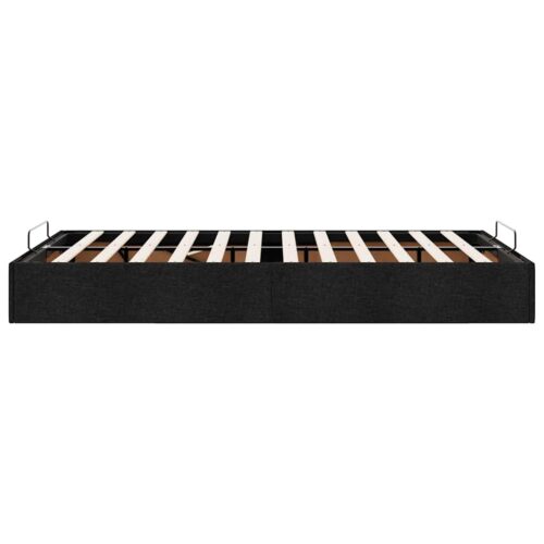 Ottoman Storage Bed Frame Black King Single Fabric - Image 8