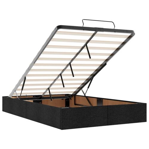Ottoman Storage Bed Frame Black King Single Fabric - Image 10
