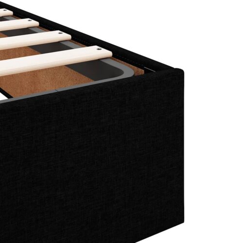 Ottoman Storage Bed Frame Black King Single Fabric - Image 11