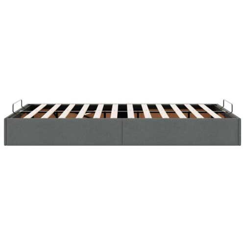 Ottoman Storage Bed Frame Dark Grey King Single Fabric - Image 8